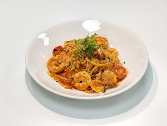 Spicy Tomato Seafood pasta