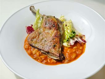 Confit Duck Leg with Stewed White Beans
