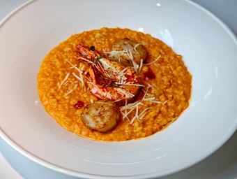 Risotto with Tiger Prawns and Scallops