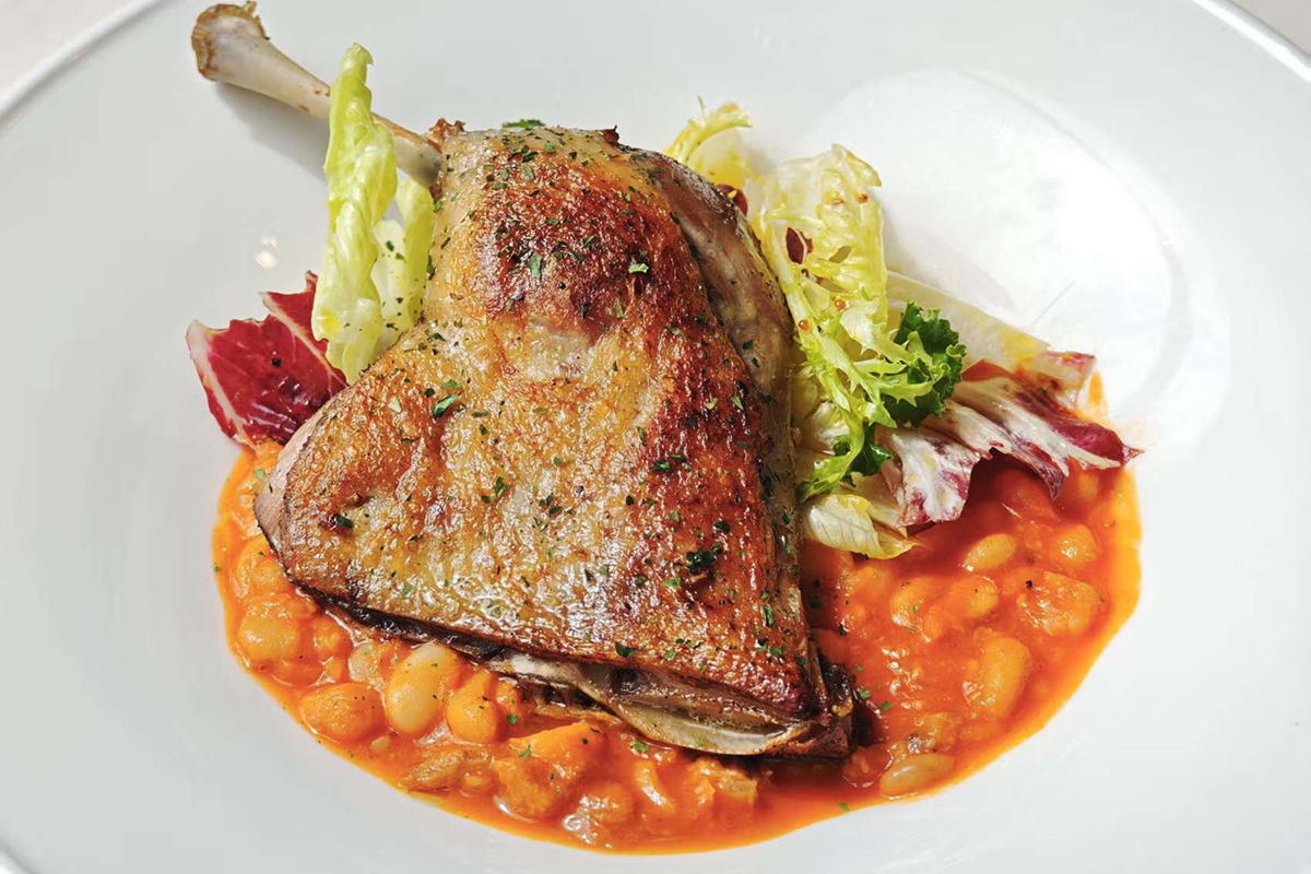 Confit Duck Leg with Stewed White Beans