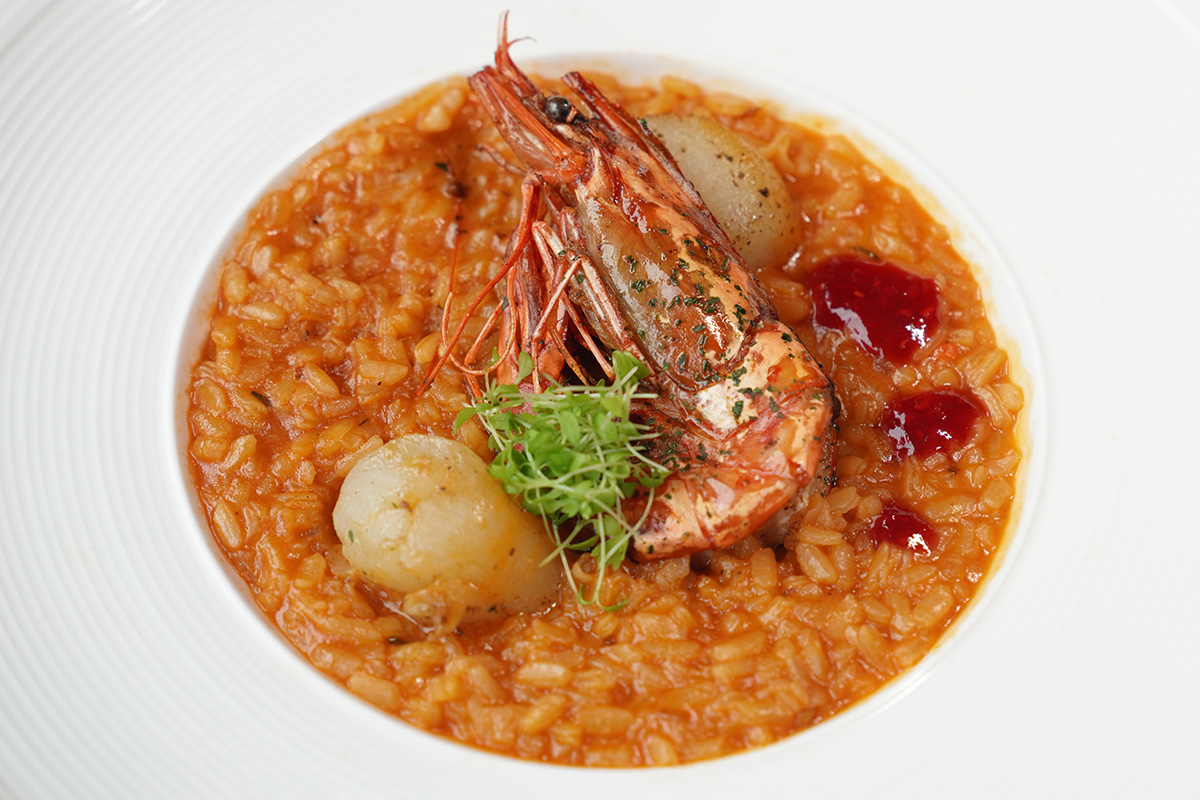 Risotto with Tiger Prawns and Scallops